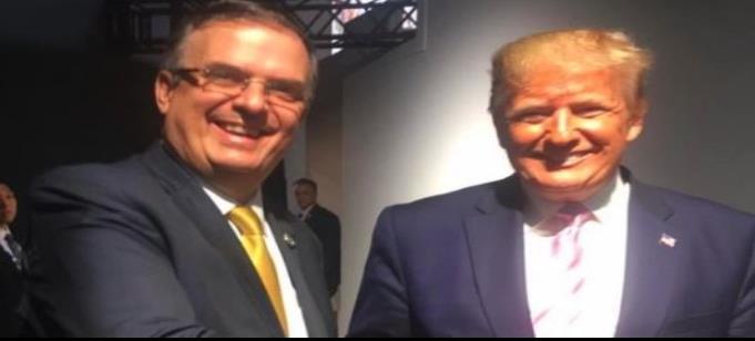 Agradece Trump a Ebrard por increíble trabajo en migración