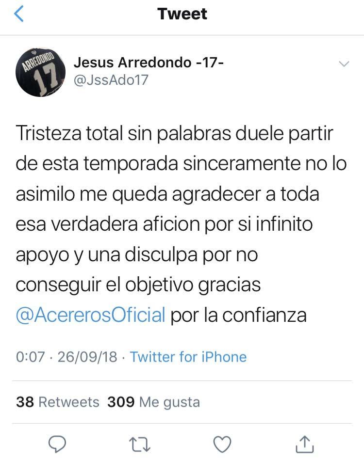 Adiós Jesús Arredondo, quien más daba la cara por el equipo
