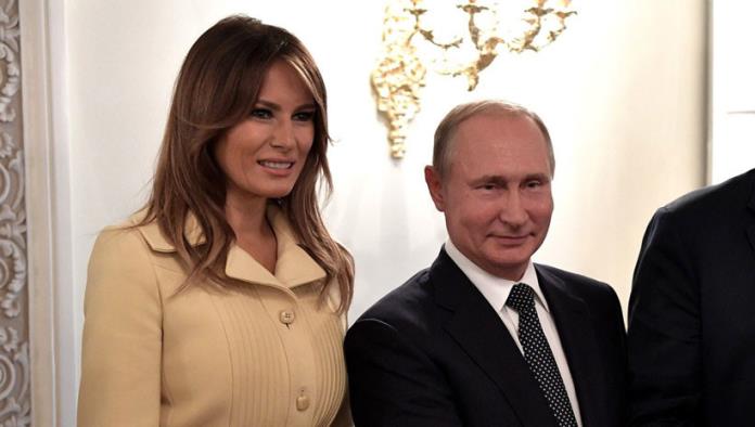 Terror en video del encuentro de Melania Trump con Vladímir Putin se hace viral