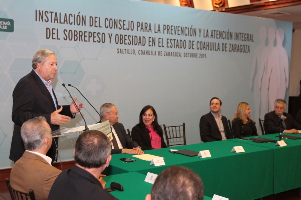 INSTALA COAHUILA CONSEJO INTERINSTITUCIONAL CONTRA EL SOBREPESO Y OBESIDAD