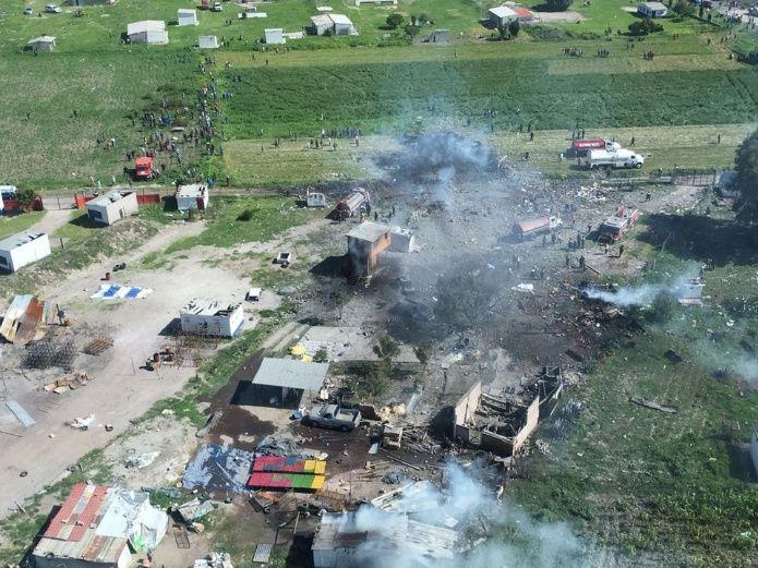 Son 19 muertos y 39 heridos en explosión de Tultepec