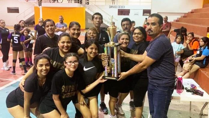 Burócratas se corona en la segunda fuerza femenil del voleibol