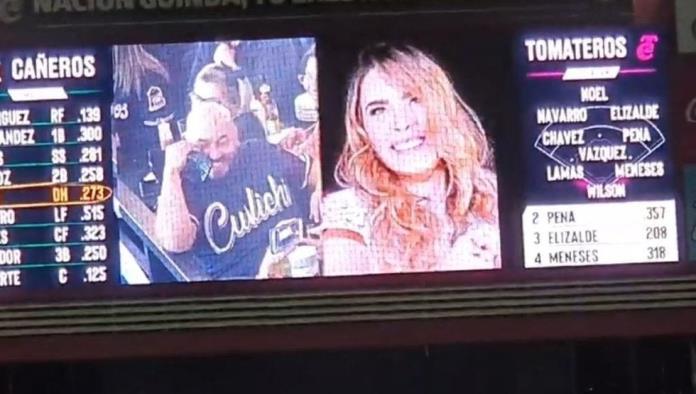 En un juego de beisbol, trollean a Lupillo Rivera con la kiss cam... ¡y foto de Belinda! (video)