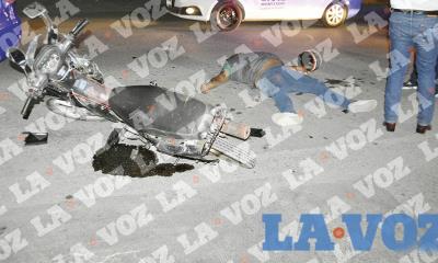 Atropellan a  motociclista