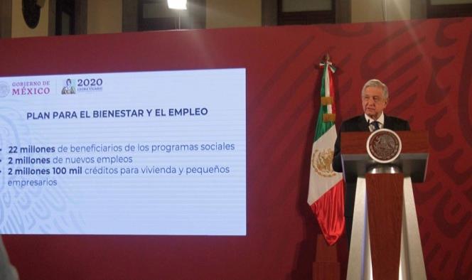 Crear 2 millones de empleos en 9 meses, reitera López Obrador