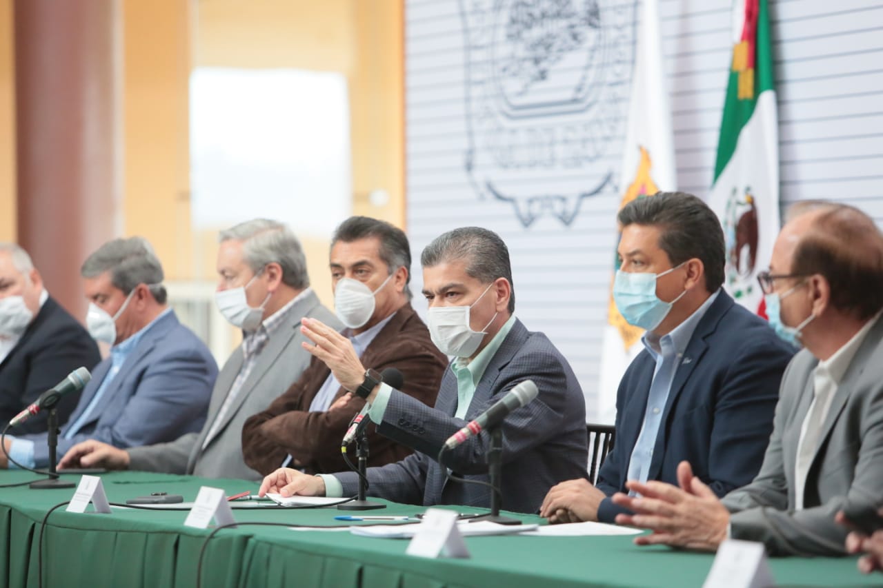 COAHUILA, NUEVO LEÓN Y TAMAULIPAS EVALÚAN AVANCES CONTRA EL COVID-19