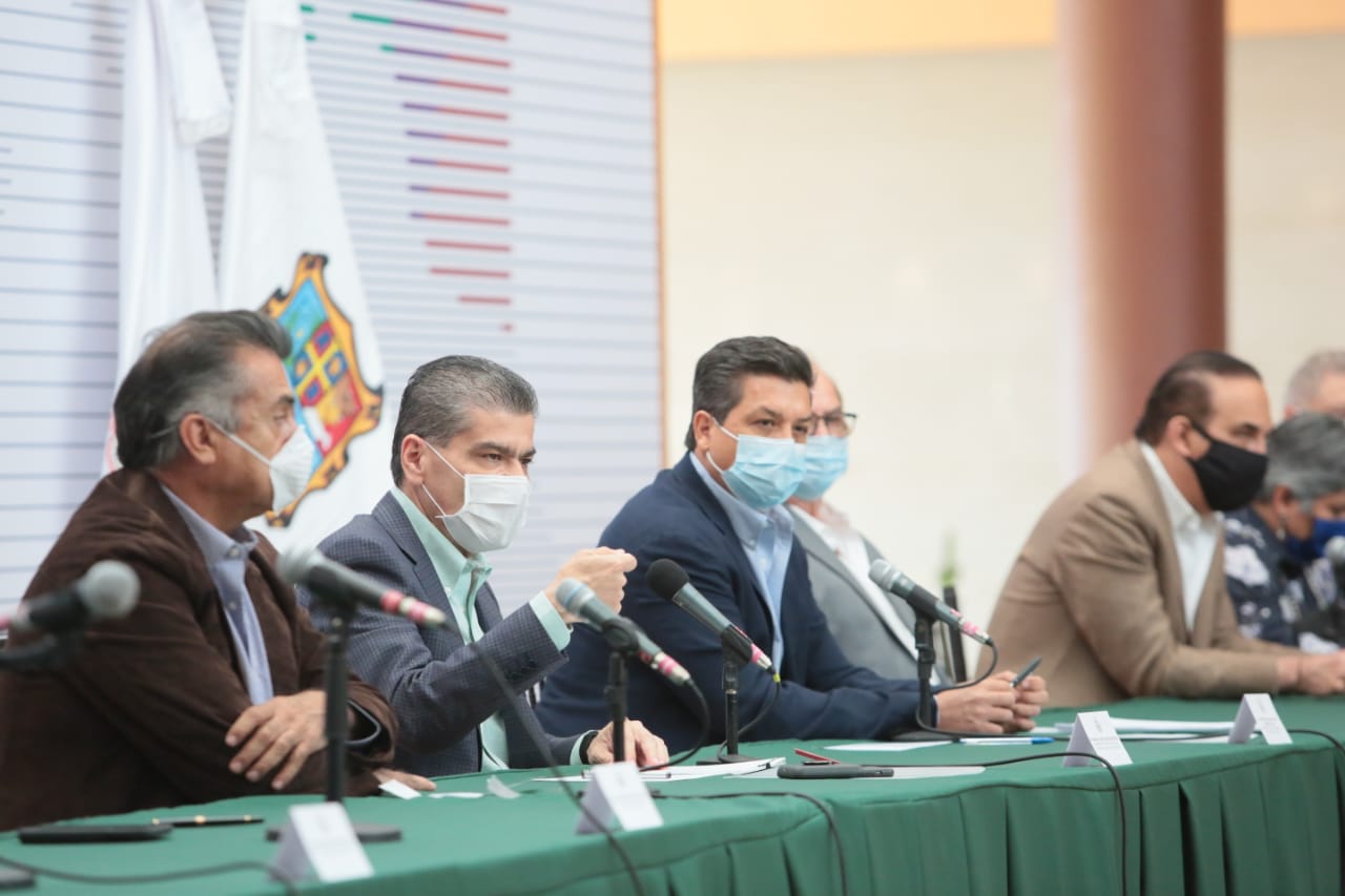 COAHUILA, NUEVO LEÓN Y TAMAULIPAS EVALÚAN AVANCES CONTRA EL COVID-19