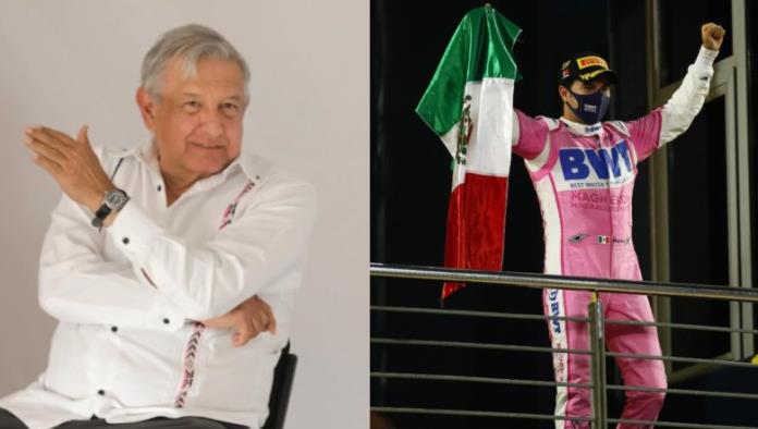 AMLO felicita a “Checo” Pérez tras ganar el Gran Premio de Sakhir