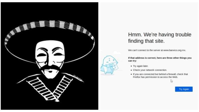 Anonymous hackea página de Banxico, lanza amenaza contra Hacienda