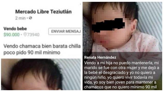 “Chilla poco”: Madre ofrece a su hija por 90 mil pesos en grupo de Facebook