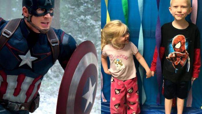 Le regala Capitán América su escudo a niño que salvó a su hermanita de un perro
