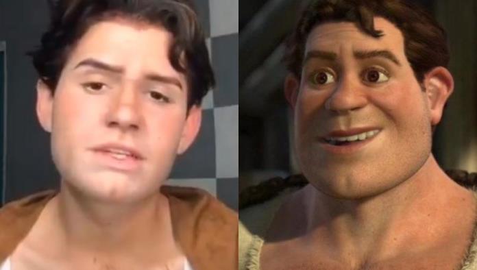Se viraliza video de joven por su gran parecido a Shrek humano