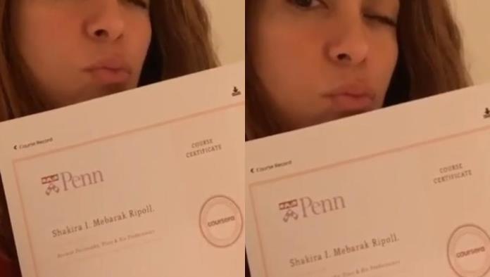 Aprovechar cuarentena nivel: Shakira se gradúa de un curso de filosofía antigua