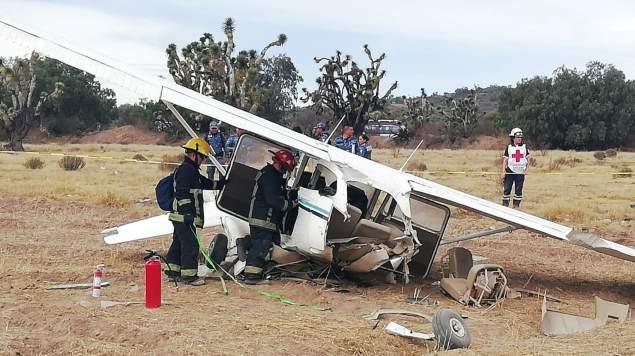 Avioneta se desploma en Pachuca, Hidalgo; hay tres heridos