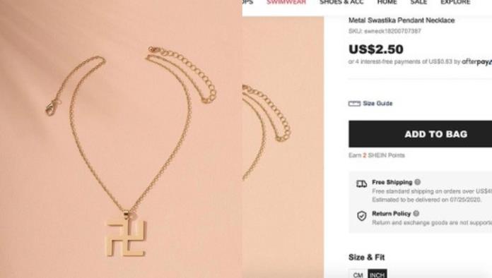 Famosa tienda en línea causa polémica al vender collares con esvástica nazi