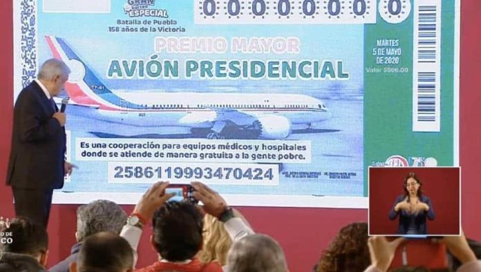 Presentan diseño de boleto para rifa del avión