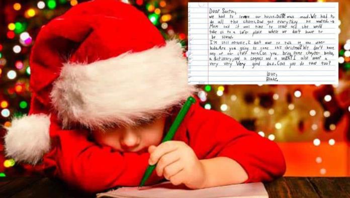 Niño pide a Santa un buen papá para Navidad