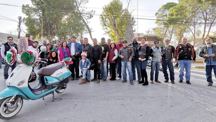 Participa alcalde de Allende en peregrinación de motociclistas