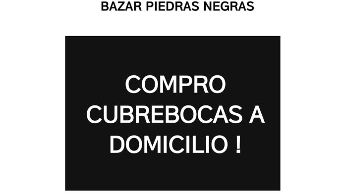 Buscan en bazares cubrebocas