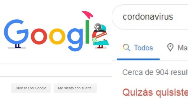 Google comete falta ortográfica en doodle y redirige búsquedas a “Cordonavirus”