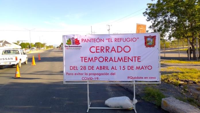 Cierran temporalmente  panteones de San Buena