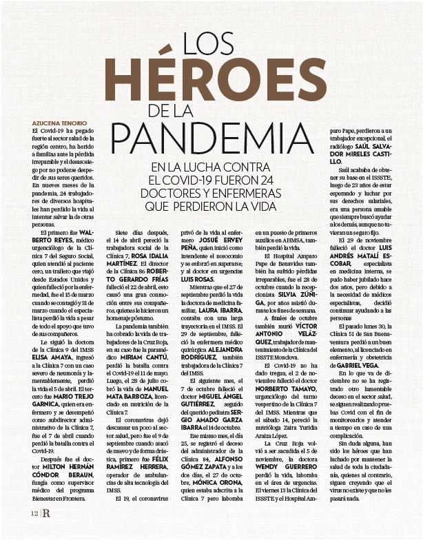 REALCE DICIEMBRE: LOS HEROES DE LA PANDEMIA