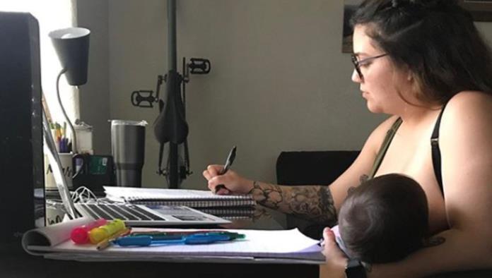 “No amamante a su hija”: Profesor prohíbe a alumna alimentar a su bebé durante clase en línea