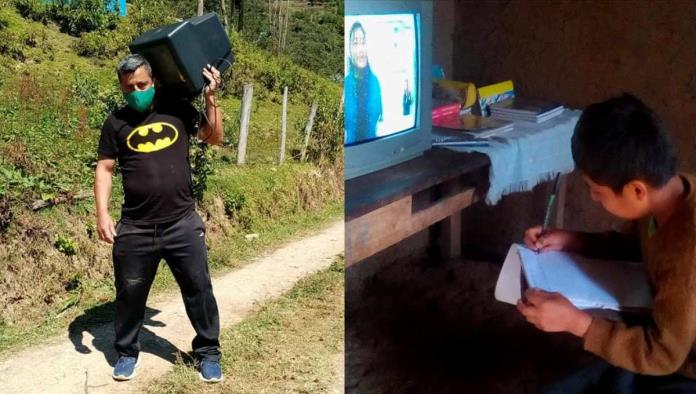 Héroe sin capa: Profesor lleva televisiones a alumnos para que puedan tomar clases