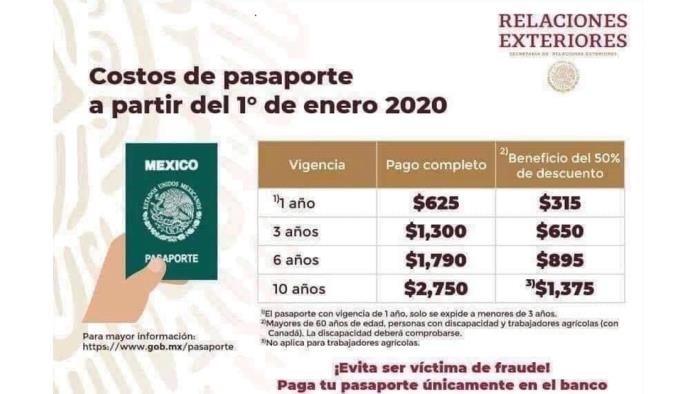 Ofrecen descuento en pasaporte mexicano