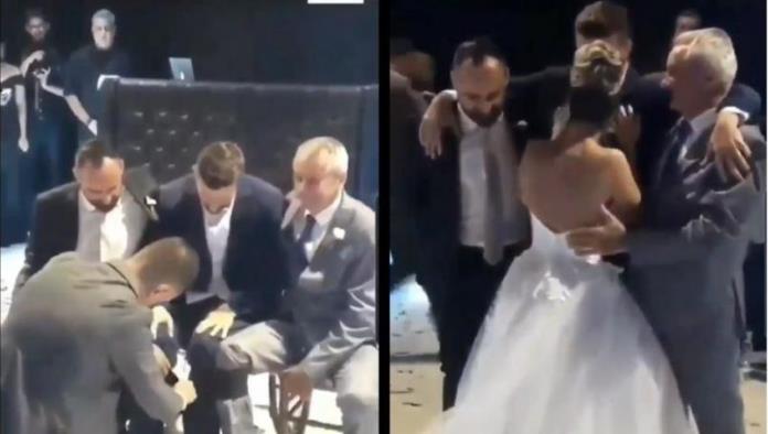 VIDEO: Ayuda a su hermano en silla de ruedas a ponerse de pie para su baile de boda