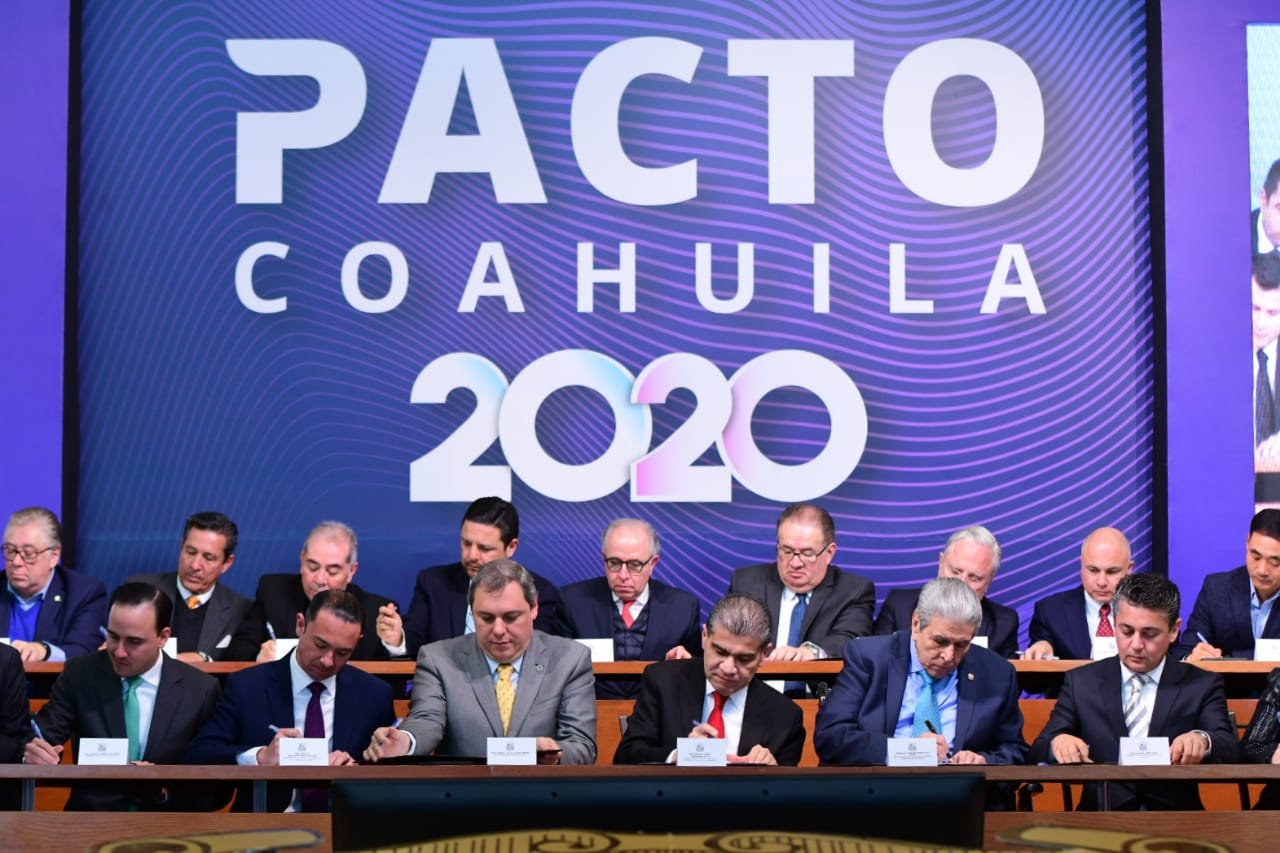 FIRMAN PACTO COAHUILA 2020: CONSOLIDA ESTADO LIDERAZGO EN MATERIA LABORAL