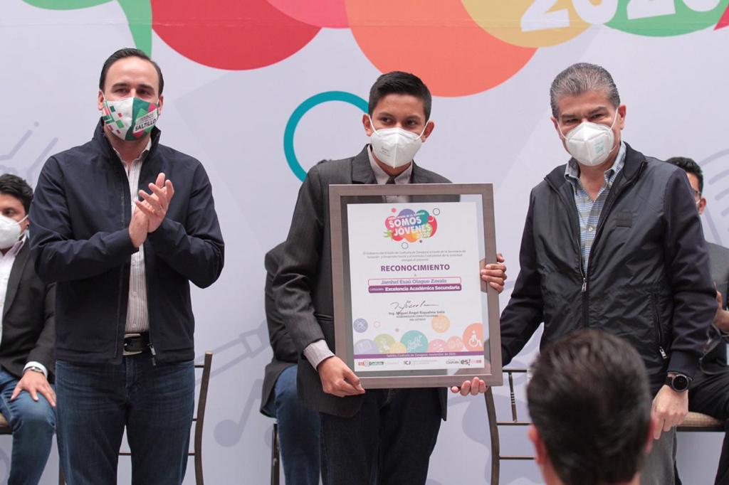 ESTAMOS JUNTOS Y CELEBRANDO, AÚN EN ESTAS CONDICIONES, RECONOCIENDO A LO MEJOR DE COAHUILA, NUESTROS JÓVENES: MARS