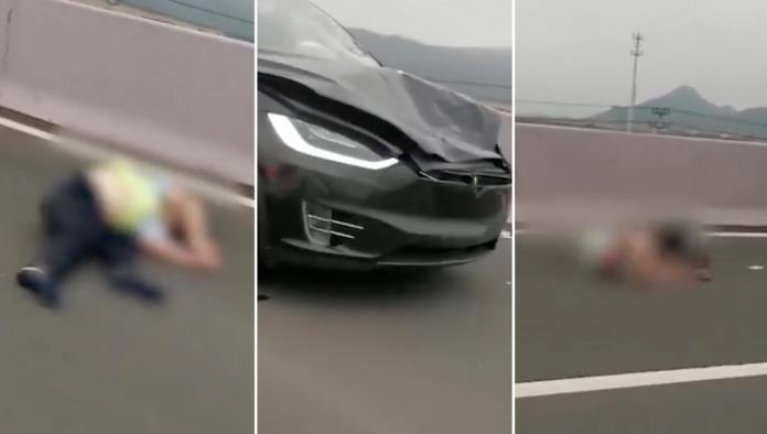 VIDEO: Un Tesla atropella a dos policías de tráfico en China, provocando la muerte de uno