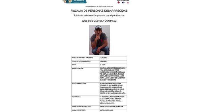 Buscan a José Luis