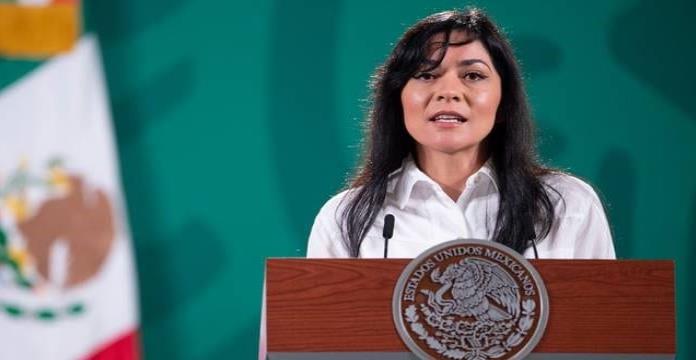 Ana Elizabeth García encargada de la sección de mentiras en la mañanera