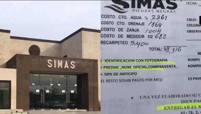 Cobra SIMAS 11 mil pesos por contrato