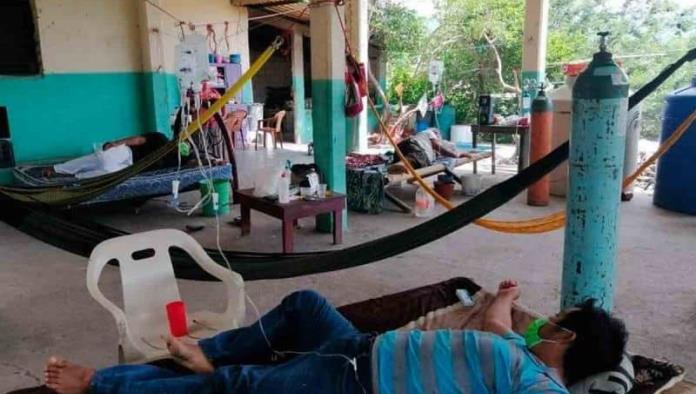 Ante saturación de hospitales por covid, familias improvisan hospital en casa en Oaxaca