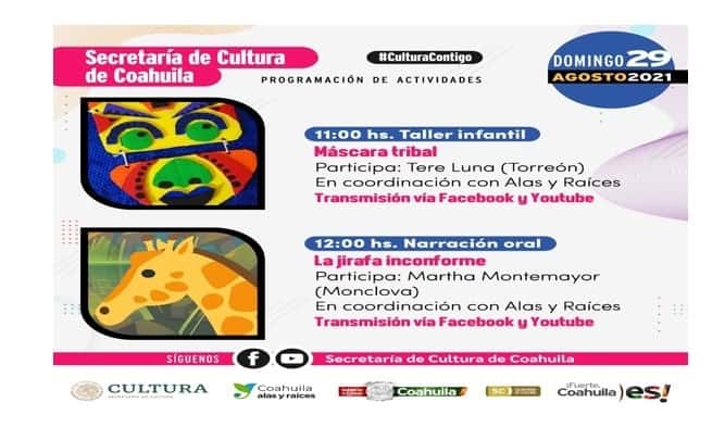 Eventos culturales de Coahuila pueden seguirse en ‘Cultura en Línea’