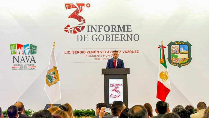 Presenta Sergio Velázquez tercer Informe de Gobierno alcalde de Nava