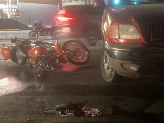 Grave motociclista  embestido