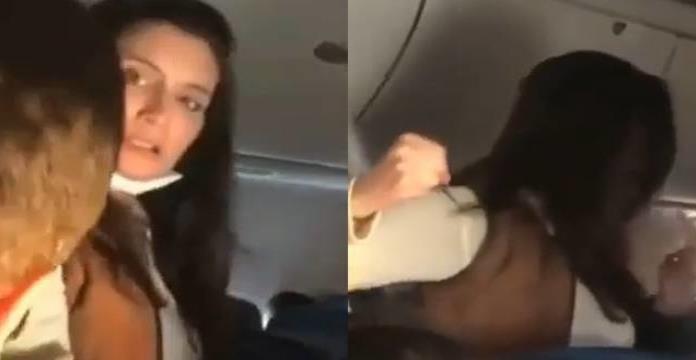 Mujer escupe y cachetea a un adulto mayor por no usar cubrebocas en avión