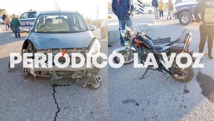 La conductora del March se atravesó al paso de la moto.