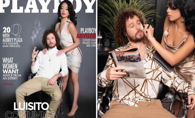 Luisito Comunica en la portada de Playboy fumando marihuana