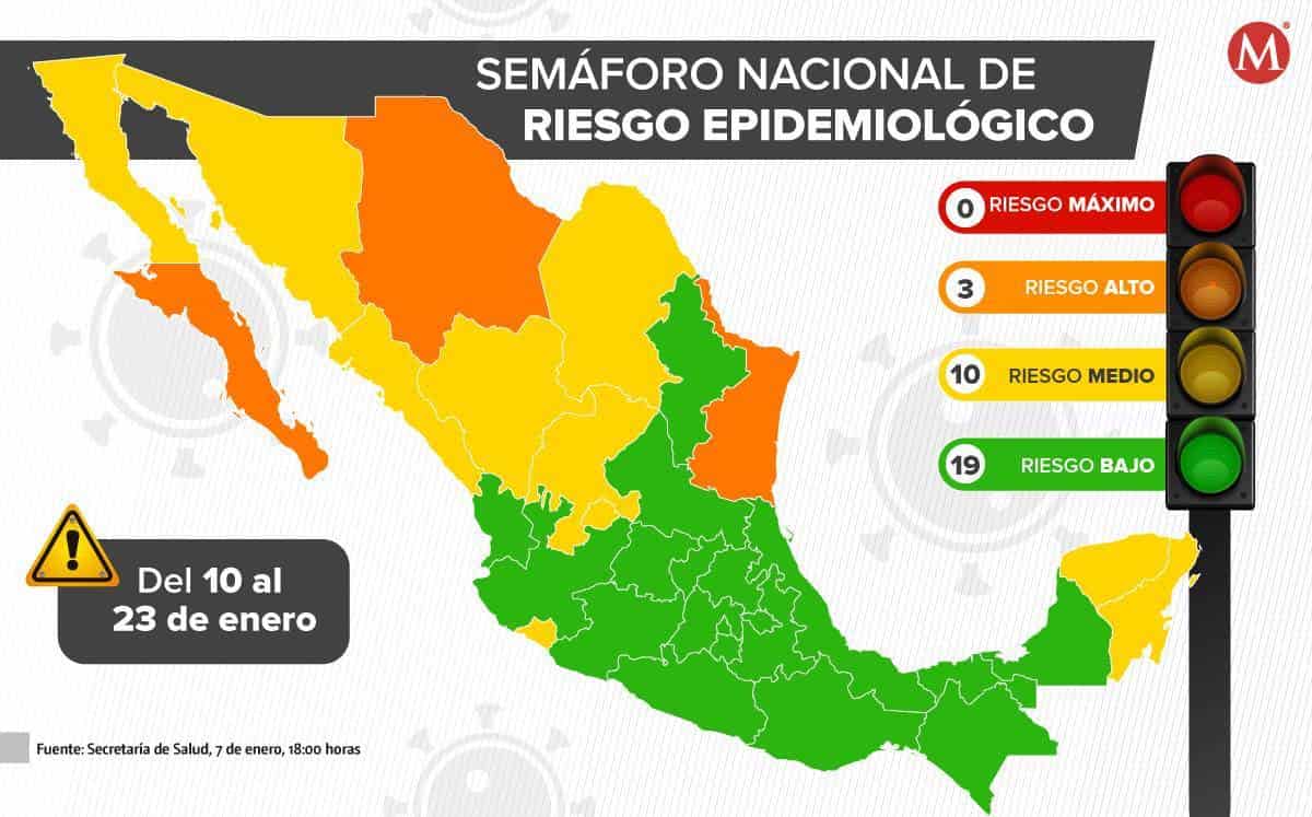 Semáforo COVID: En este color estará tu estado