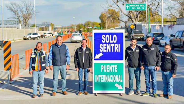 Habilitan un  carril `Sentri´  en la calle Galeana