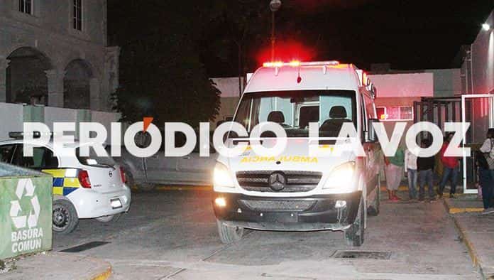 El lesionado fue llevado al hospital para su atención.