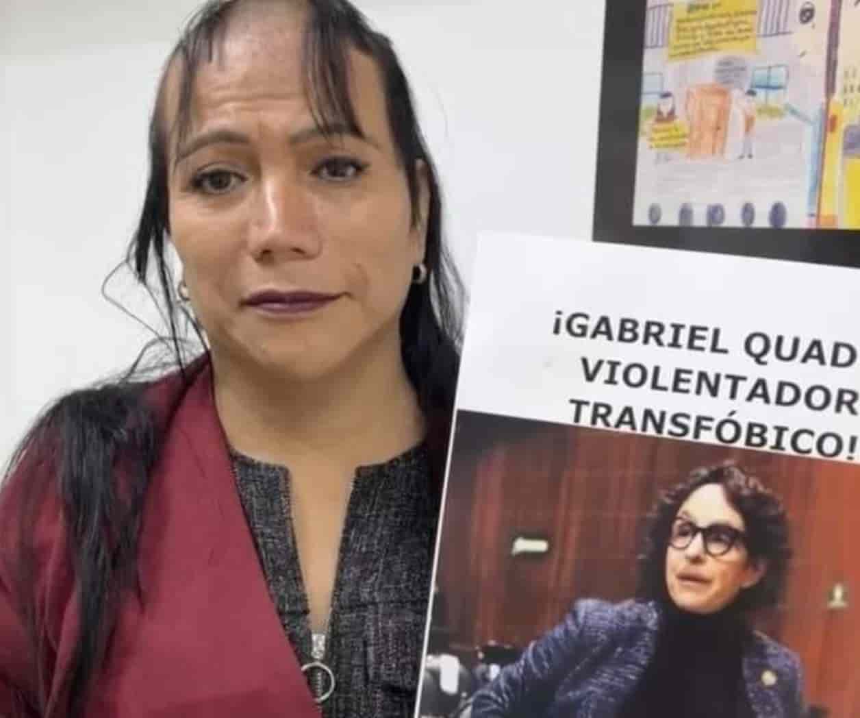 Diputada de rapa en forma de protesta contra Gabriel Quadri