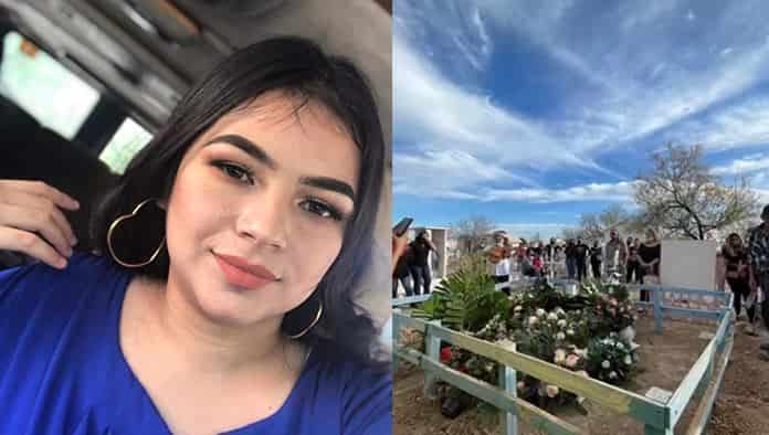 Los restos mortales de la joven madre de familia fueron depositados en un panteón de esta ciudad.