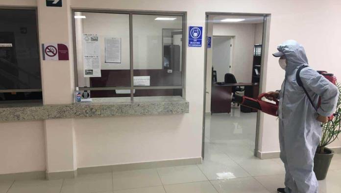 Sanitizan oficinas Publicas   en Villa Unión