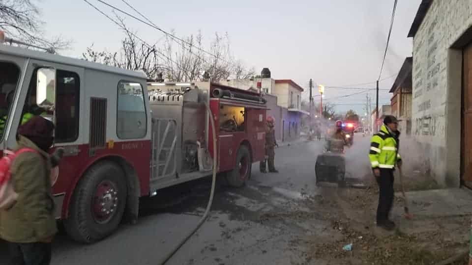 Se quema  bodega en Zaragoza